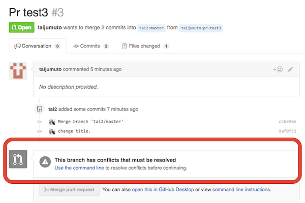 GitHub Conflict